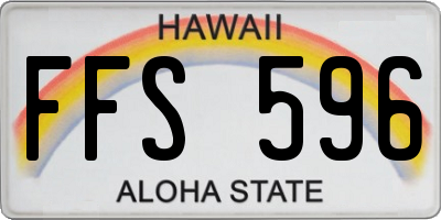 HI license plate FFS596