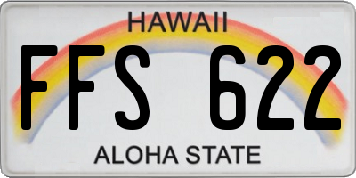 HI license plate FFS622