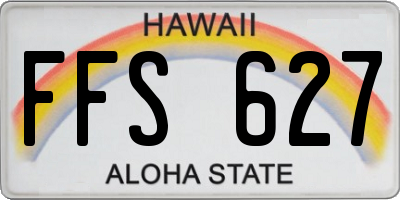 HI license plate FFS627