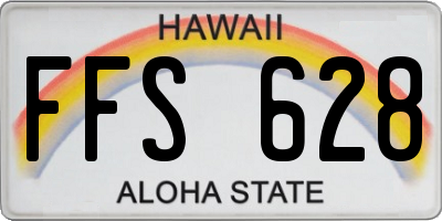 HI license plate FFS628