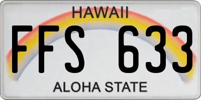 HI license plate FFS633