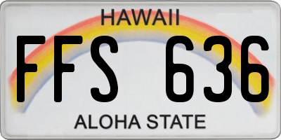 HI license plate FFS636