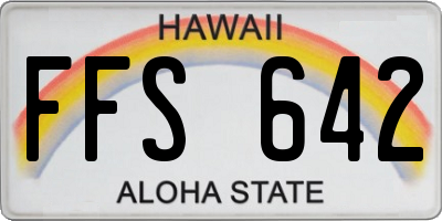 HI license plate FFS642