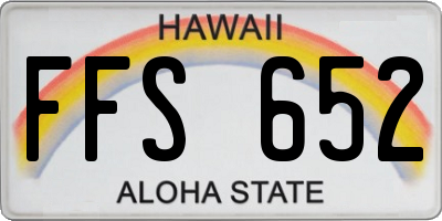 HI license plate FFS652