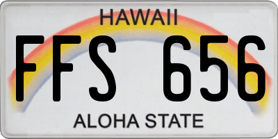 HI license plate FFS656