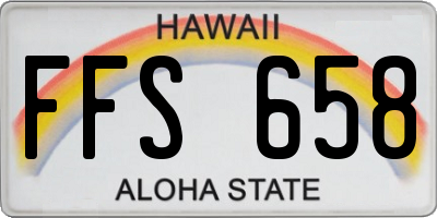 HI license plate FFS658