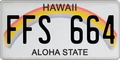 HI license plate FFS664