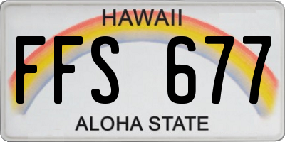 HI license plate FFS677