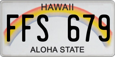 HI license plate FFS679