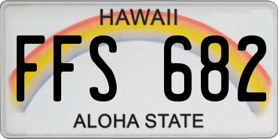 HI license plate FFS682