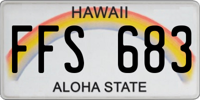 HI license plate FFS683