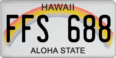 HI license plate FFS688