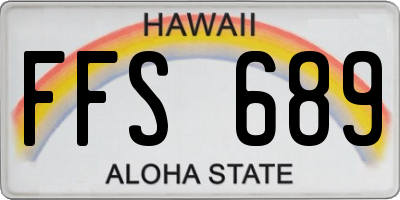 HI license plate FFS689