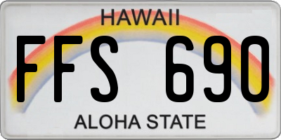 HI license plate FFS690