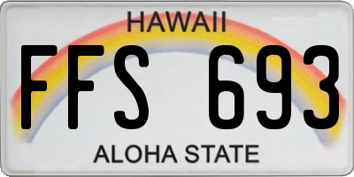 HI license plate FFS693