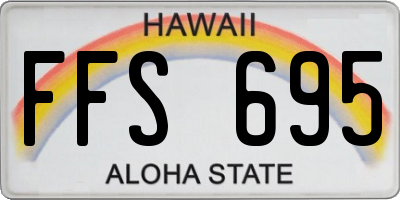 HI license plate FFS695
