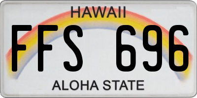 HI license plate FFS696