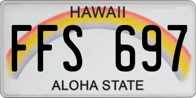HI license plate FFS697
