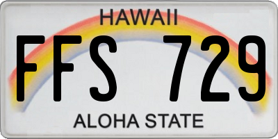 HI license plate FFS729