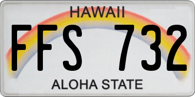 HI license plate FFS732
