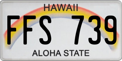 HI license plate FFS739