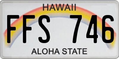 HI license plate FFS746