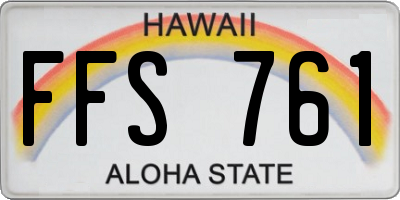 HI license plate FFS761
