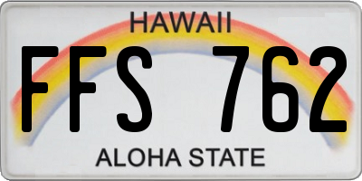 HI license plate FFS762