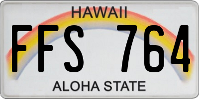 HI license plate FFS764