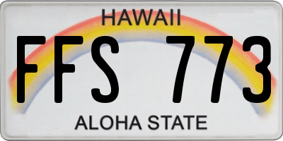 HI license plate FFS773