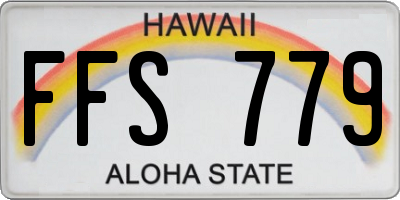 HI license plate FFS779