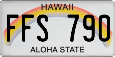 HI license plate FFS790