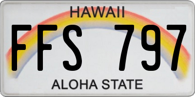 HI license plate FFS797