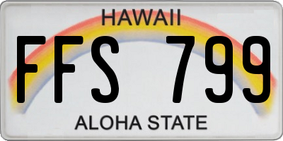 HI license plate FFS799