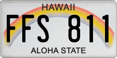 HI license plate FFS811