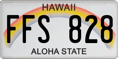 HI license plate FFS828