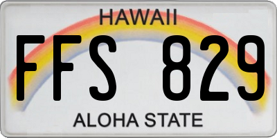 HI license plate FFS829