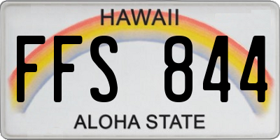 HI license plate FFS844