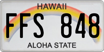 HI license plate FFS848