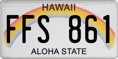 HI license plate FFS861