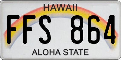 HI license plate FFS864