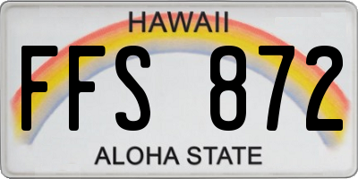 HI license plate FFS872