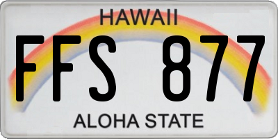HI license plate FFS877