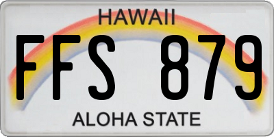 HI license plate FFS879