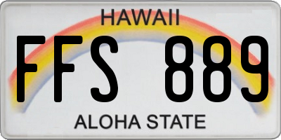 HI license plate FFS889