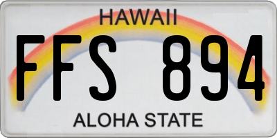 HI license plate FFS894