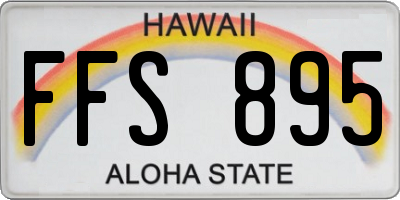 HI license plate FFS895