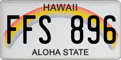HI license plate FFS896