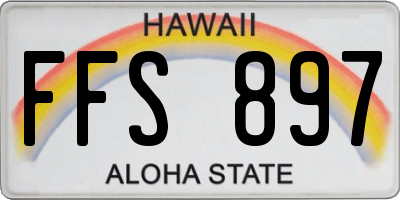 HI license plate FFS897
