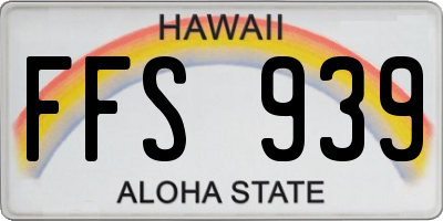 HI license plate FFS939